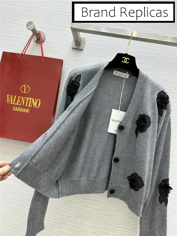 Valentino Embroidered Wool Cardigan